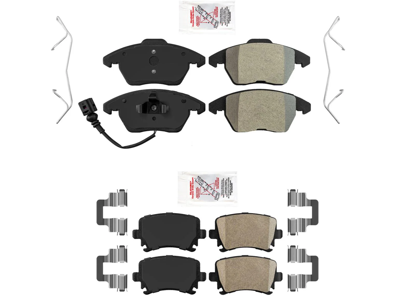 AmeriPro Platinum Pads & Hardware Sensor For Audi A3 Front Wheel Drive 06-2009