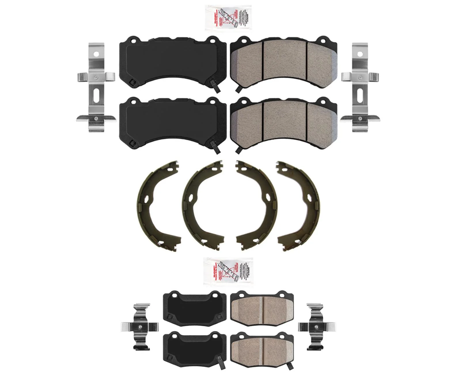 AmeriPro Premium Disc Brake Pads Parking Shoes For Camaro 3.6L LS LT 16-20