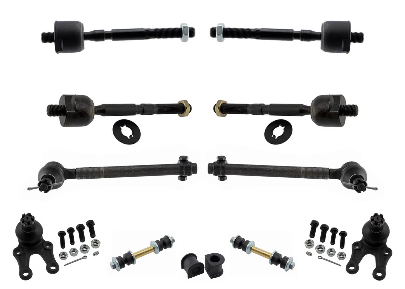 Ball Joints Tie Rods Bushings Sway Links for Toyota Van 1986 1987 1988 RWD