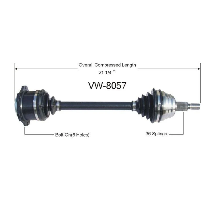 Beetle 2.0L 1998 A/T Front Driver Side Cv Shaft Axle