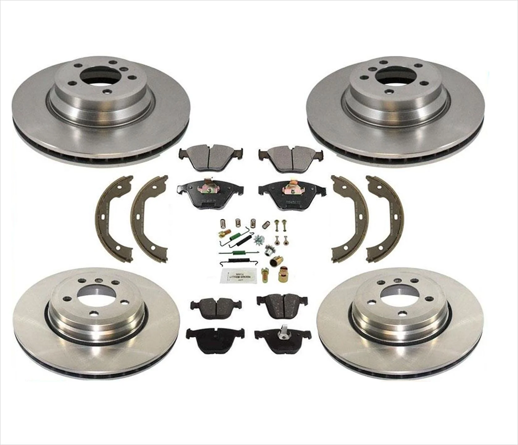 Fits BMW 2002-2005 745Li 745i Front & Rear Brake Rotors &  Pads 8Pc Kit