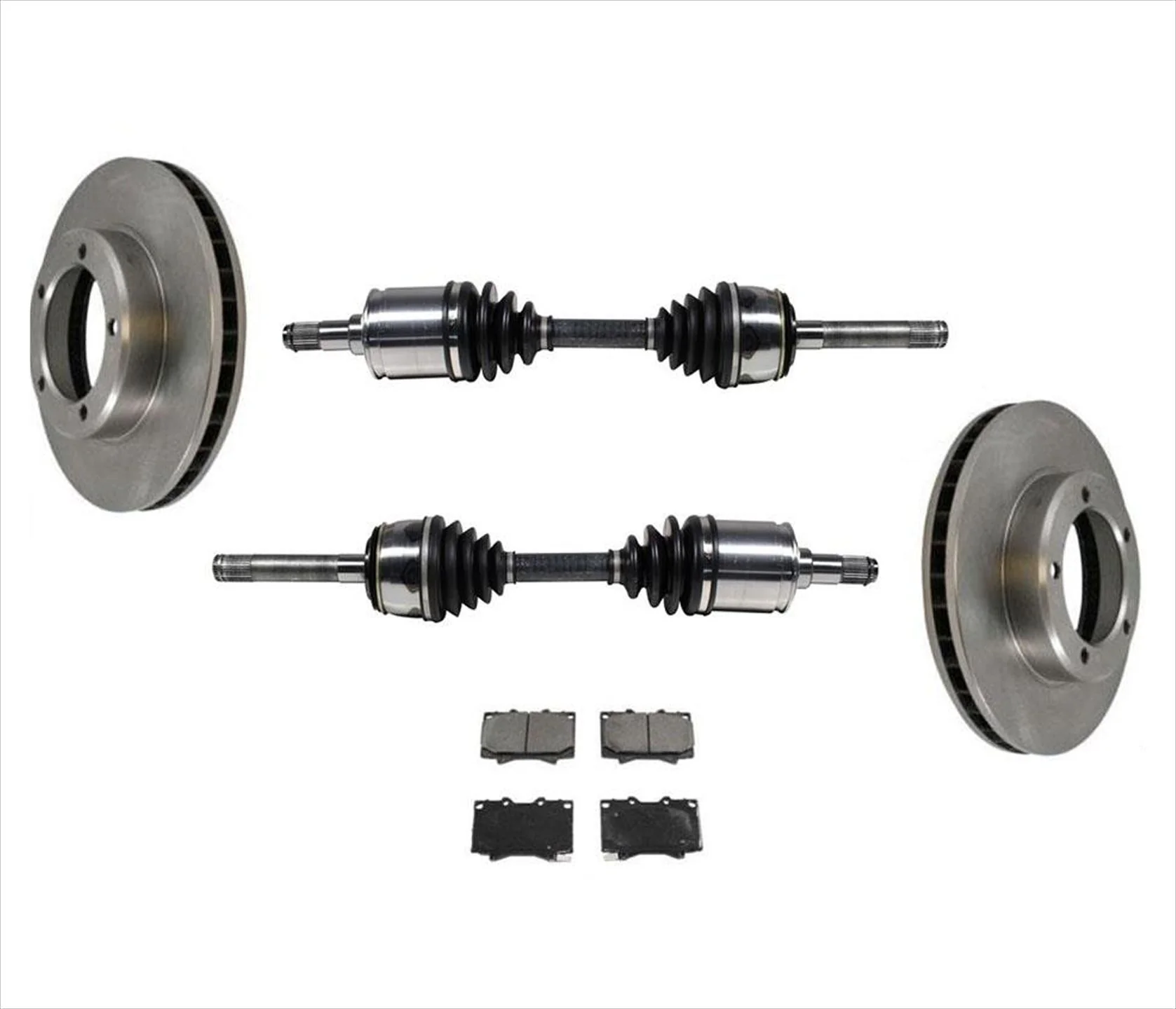 Brake Disc Rotors Pads CV Drive Axle Shaft for 98-07 Lexus LX470 5Pc