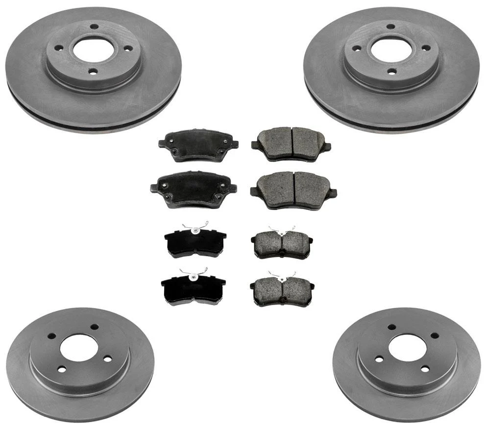 Brake Rotors Brake Pads for Ford Fiesta ST 14-19 With 4 Wheel Disc Brakes 6Pc