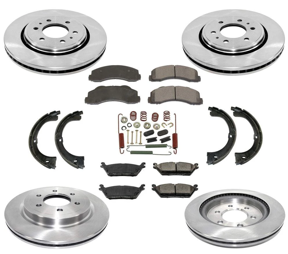 Disc Brake Rotors Brake Pads Parking Shoes Spring for Ford Expedition 2018-2021