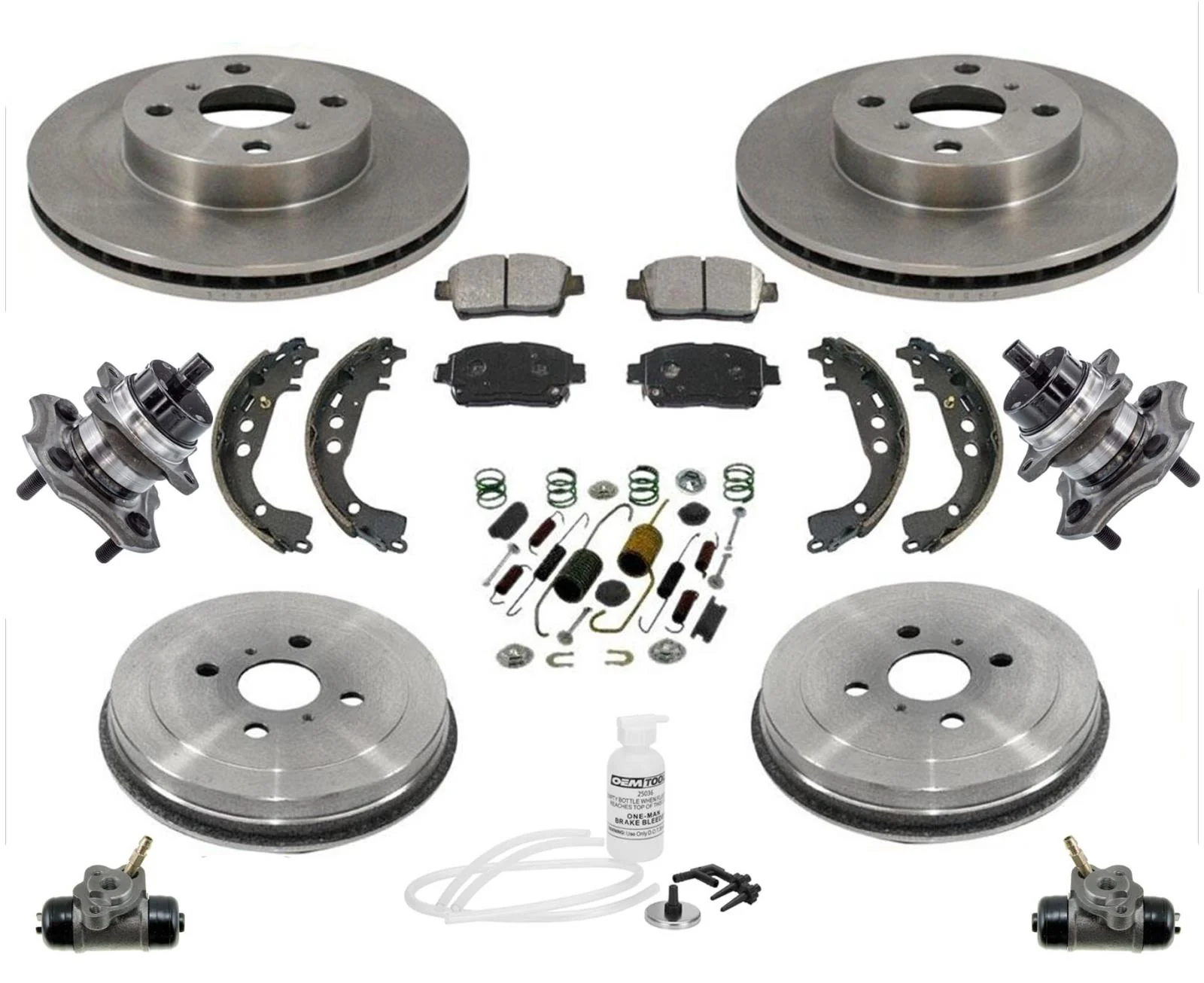 Brake Rotors & Ceramic Brake Pads Drums Shoes Cyl Hubs Fits 2004-2006 Scion xB
