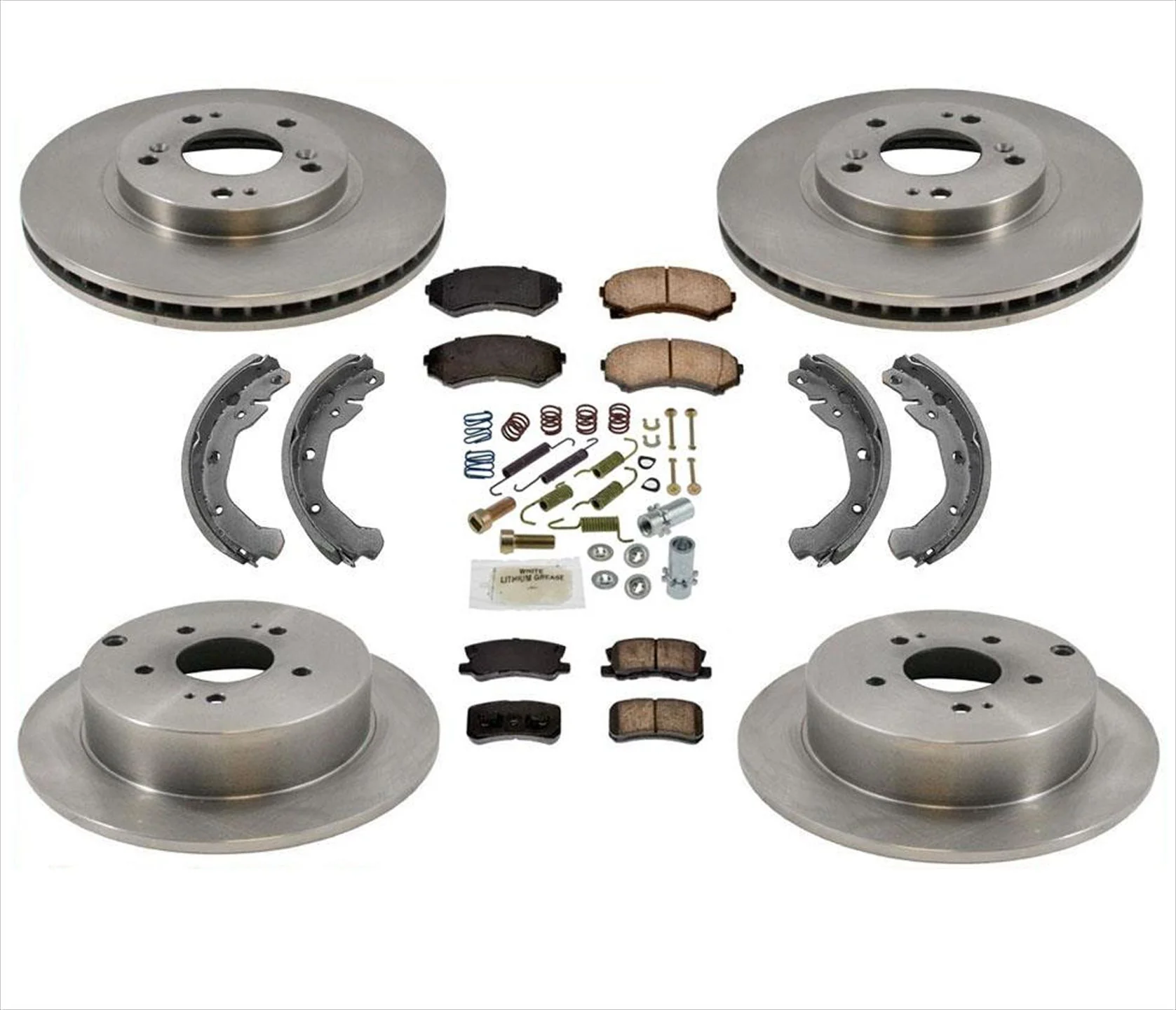 Disc Brake Rotors Brake Pads Parking Shoe for Mitsubishi Endeavor 2004 2008 2011
