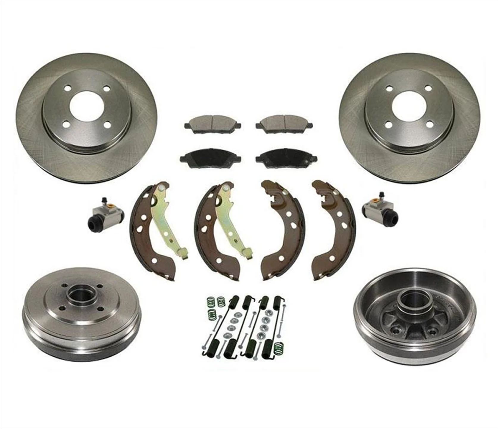 Brake Rotors Pads Drums Shoes Springs for Nissan Versa 12-19 Note 14-19