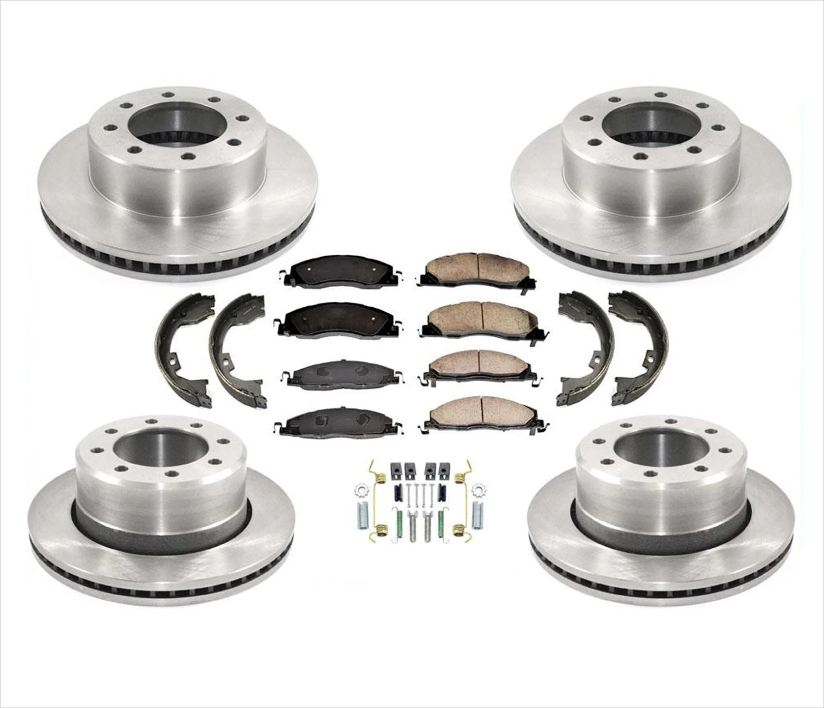 Brake Rotors Parking Shoes Brake Pads 09-18 for Dodge Ram Pick Up 2500 Master Kit