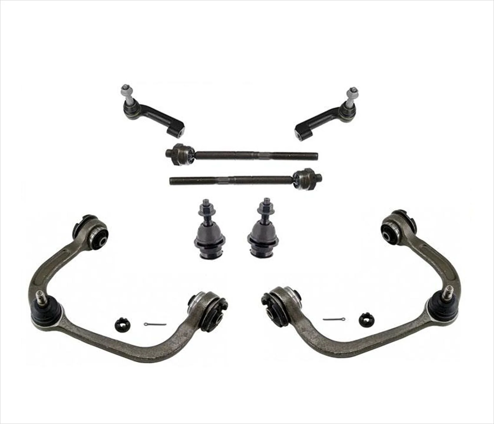 8Pc Chassis Kit for F150 09-16 Control Arms Tie Rods Bushings