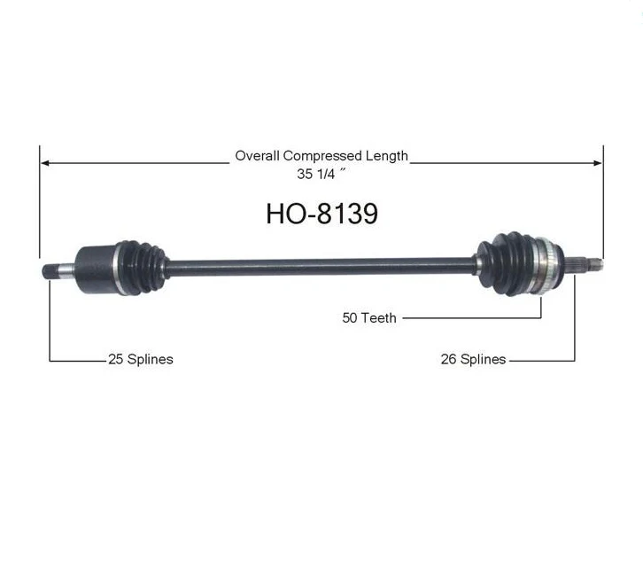 CV Joint Half Shaft Civic Drivers Side Manual Trans HO-8139