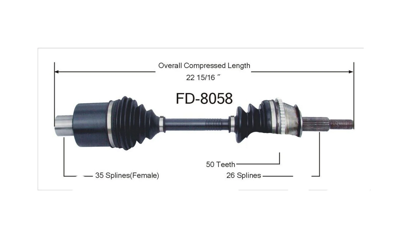 Front Driver Side CV Axle Fits Windstar 99-03