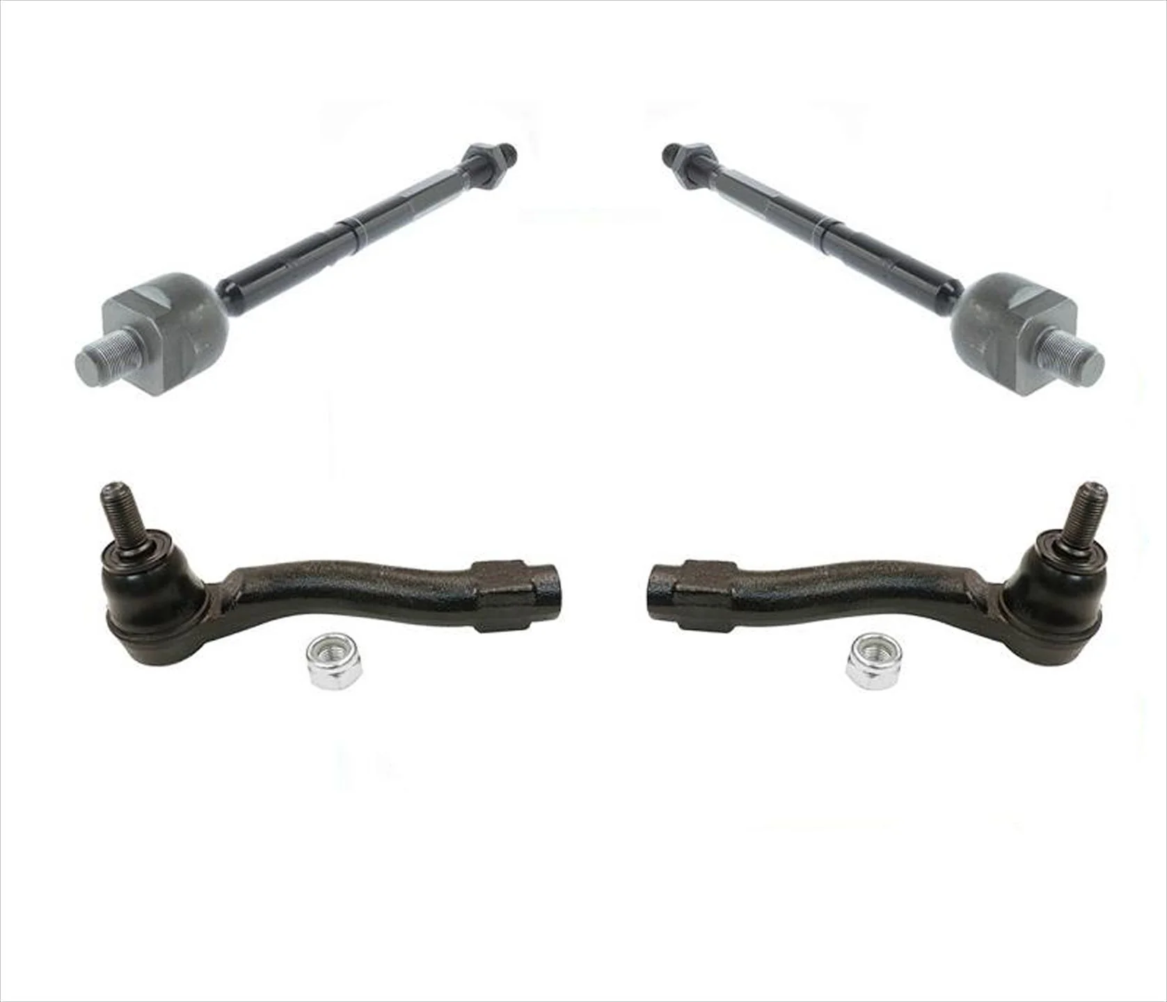 Set of Front Inner & Outer Tie Rods For 12-16 Honda CR-V