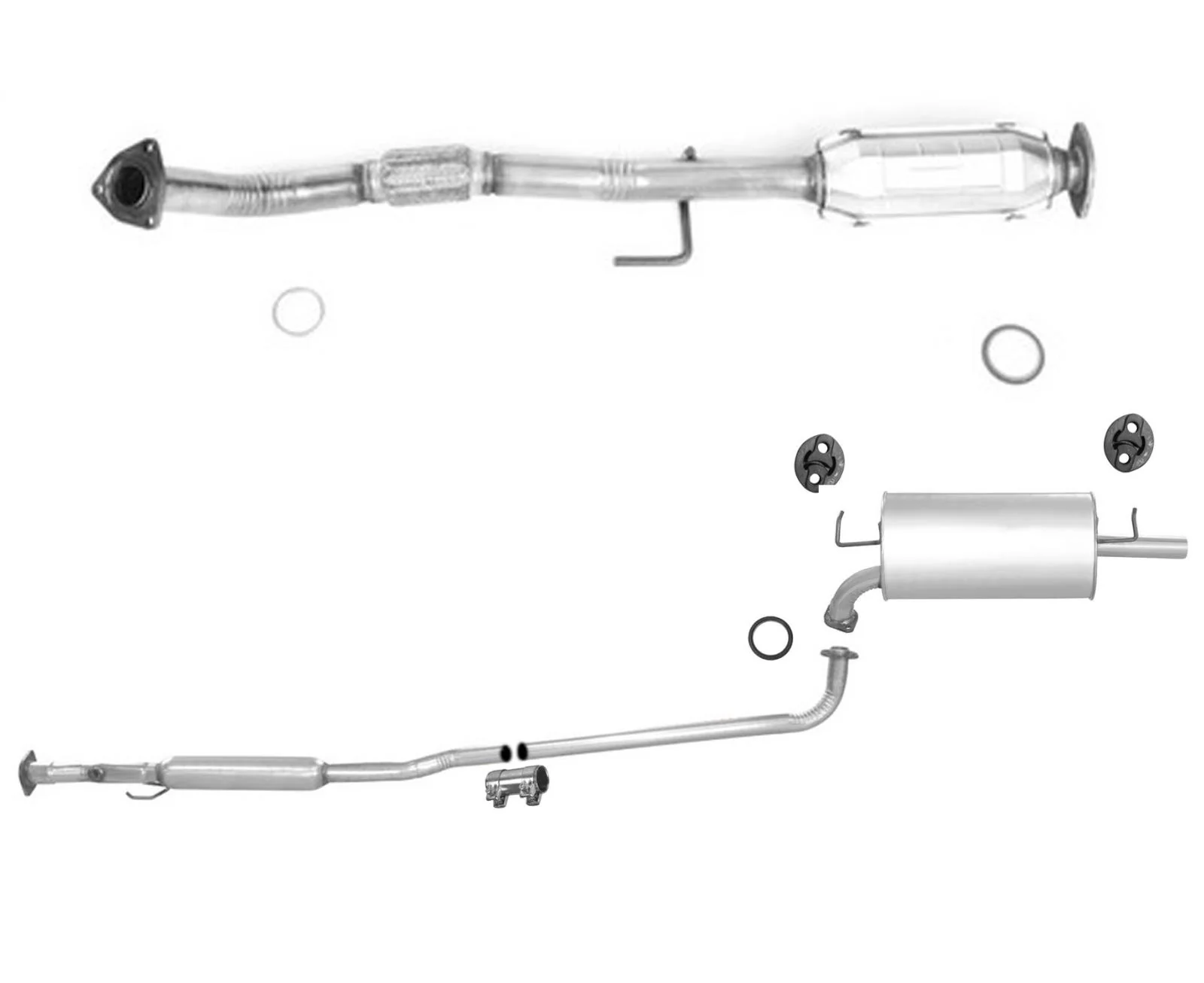 California New York Converter Muffler Pipe Exhaust System  For Camry 2.2L 97-01