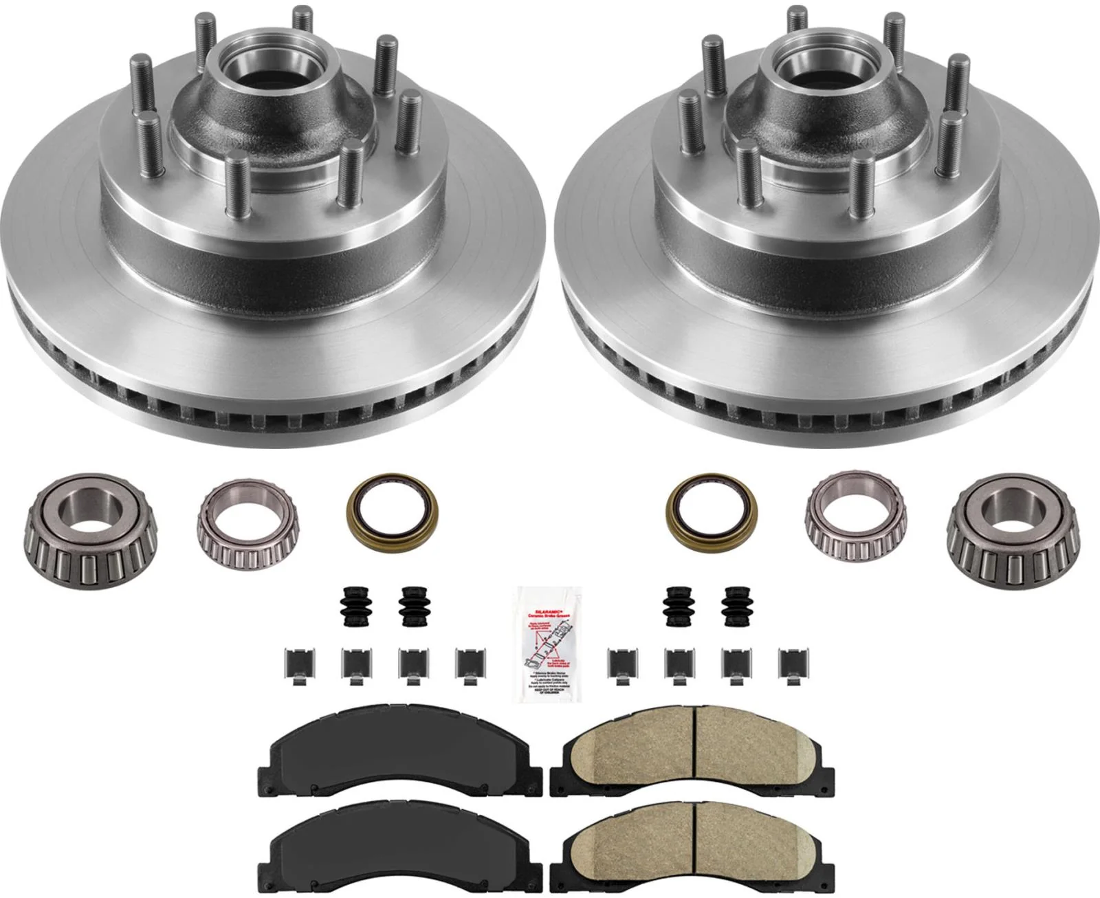 Carbon Fleet Service Disc Brake Rotors & Pads For Ford E150 E250 Van 2008-2014