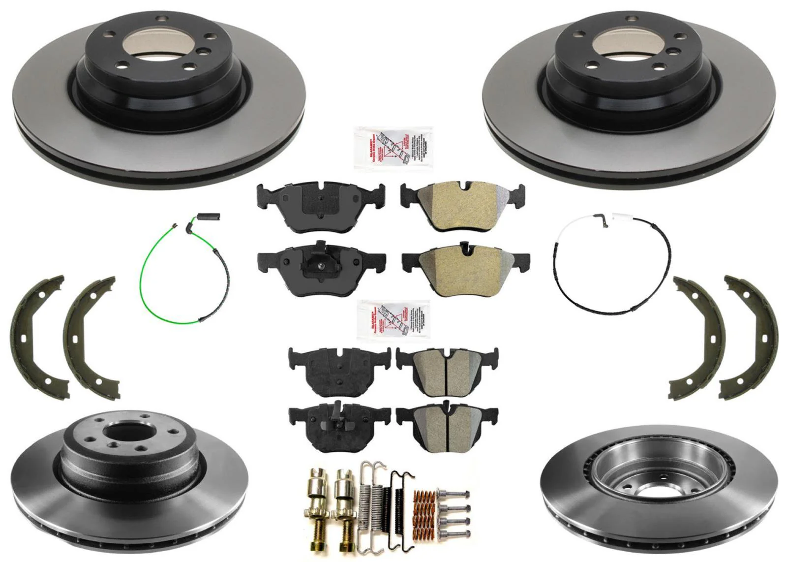 Carbon Performance Disc Brake Rotors & Brake Pads for BMW 330Xi 2006