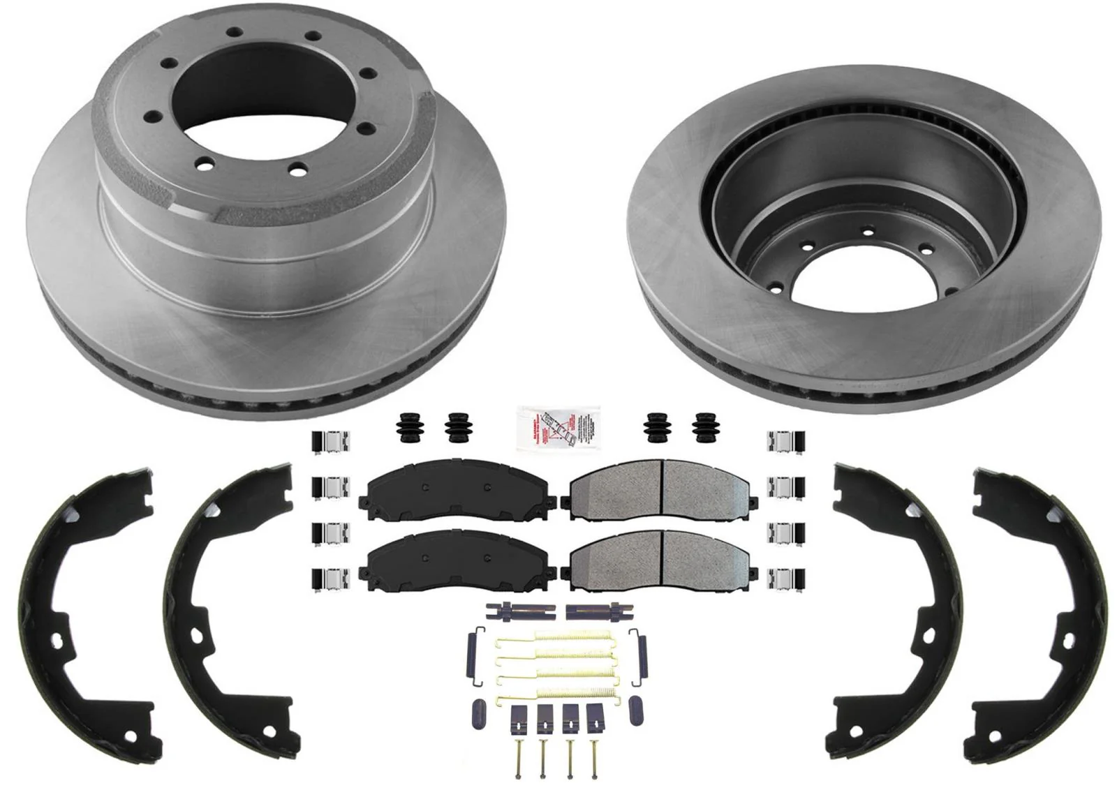 Carbon Rear Brake Rotors Fleet Brake Pads For Ford F350 Super Duty 2014-22 DRW