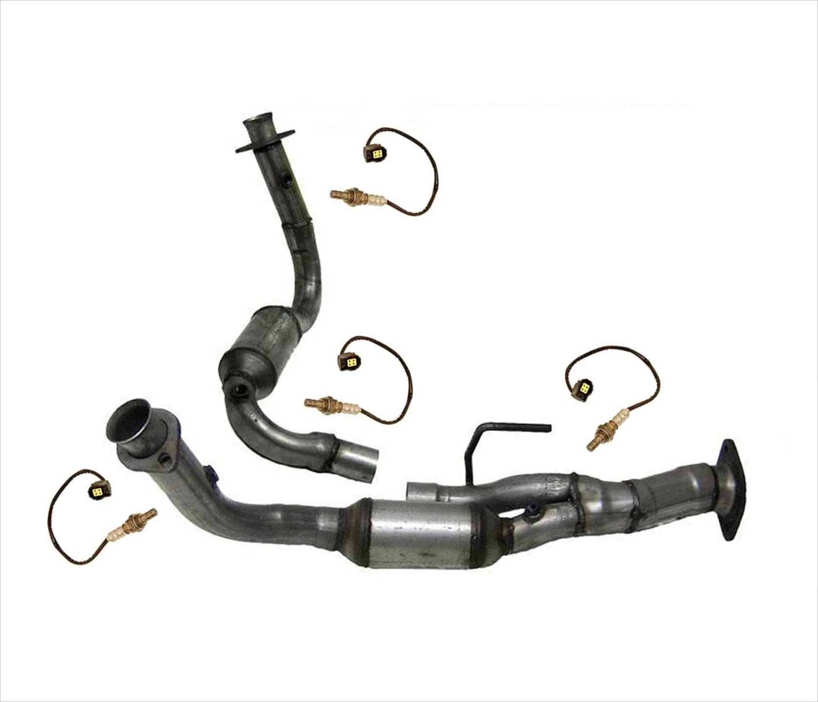 Front Y Pipe Catalytic Converter O2 Sensors for Jeep 07-10 Commander 3.7L