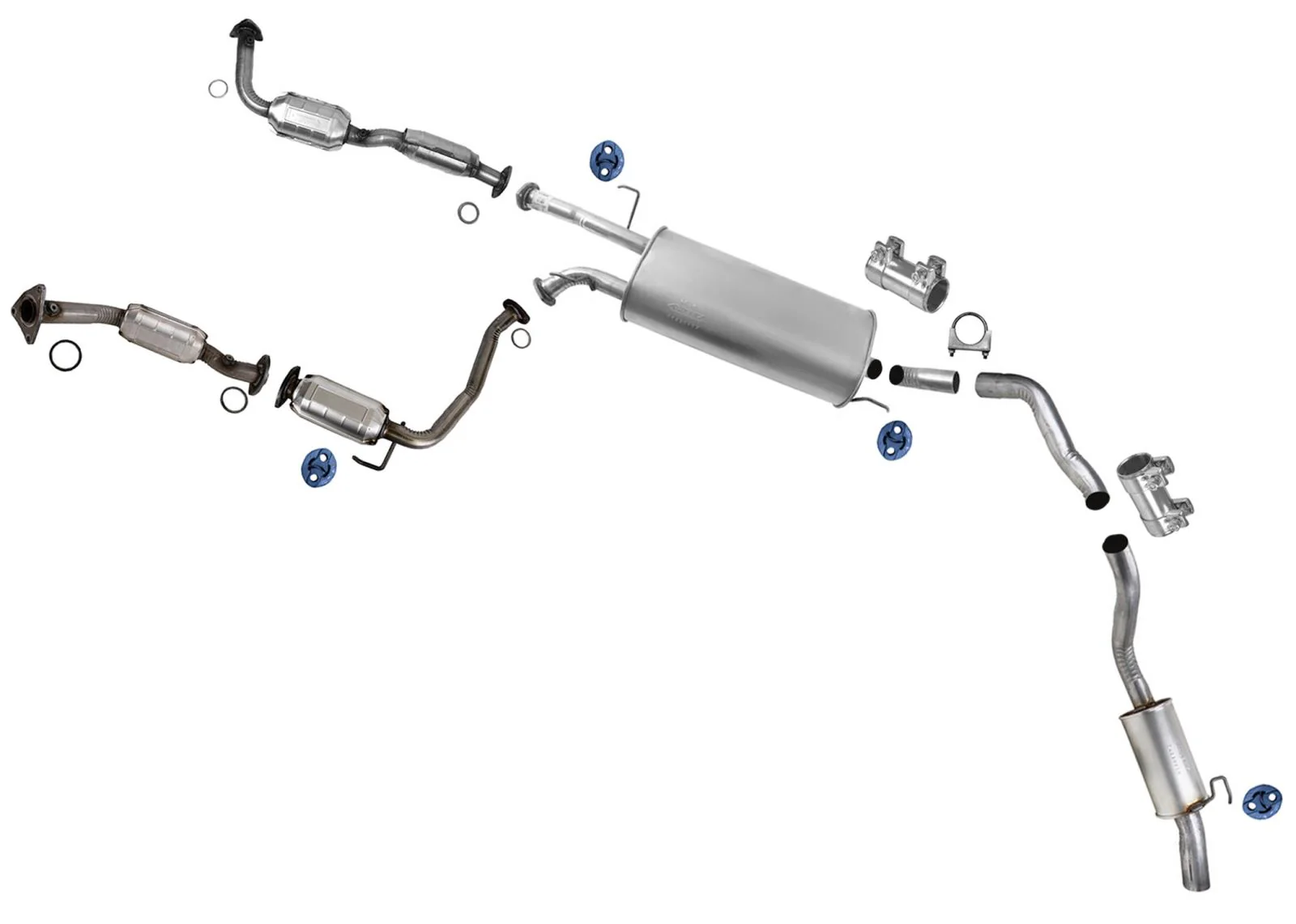 Catalytic Converters Muffler Resonator Pipe Exhaust For Toyota Sequoia 2008-2022