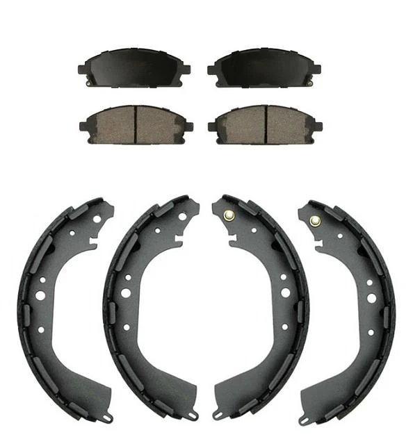 Front Ceramic Pads & Rear Brake Shoes Kit For Nissan Pathfinder 1996-2004