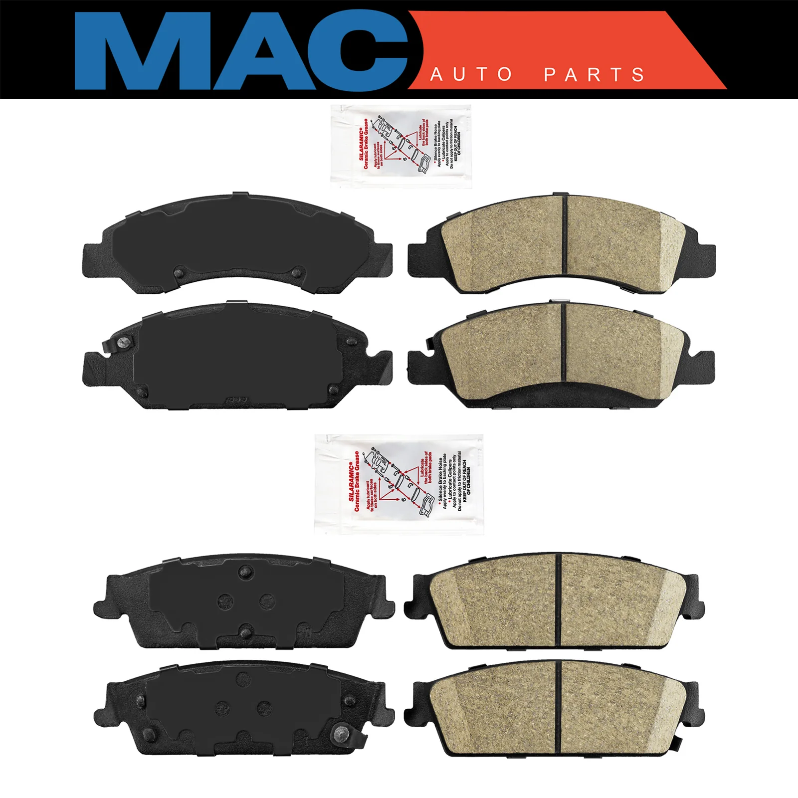 Ceramic Front + Rear Brake Pad FOR 07-2014 SILVERADO SUBURBAN TAHOE SIERRA YUKON