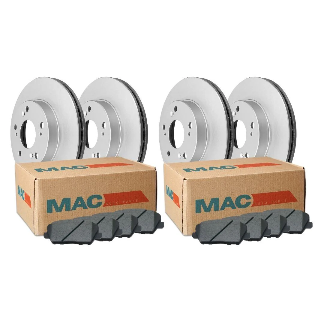 Ceramic Front & Rear Pads & Coated Rotors FOR  2013-20 SILVERADO SUBURBAN TAHOE
