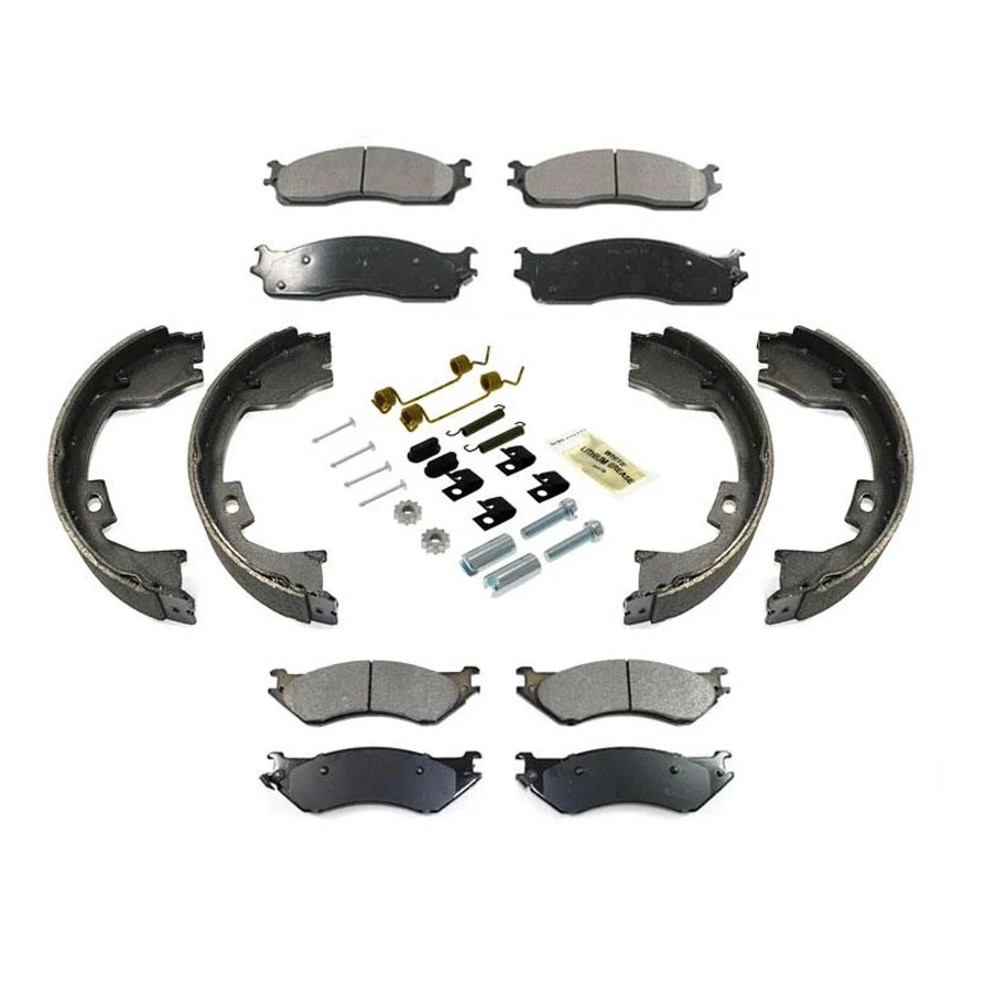 Ceramic Heavy Duty Pads With Parking Brakes Springs For 2006-08 Ram 2500 Pick Up