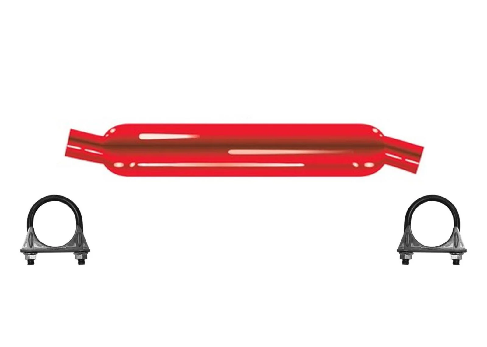 Cherry Bomb 87052CB Muffler 30 inch OAL, 22 in Body 2.5" Inlet  2.25" Outlet