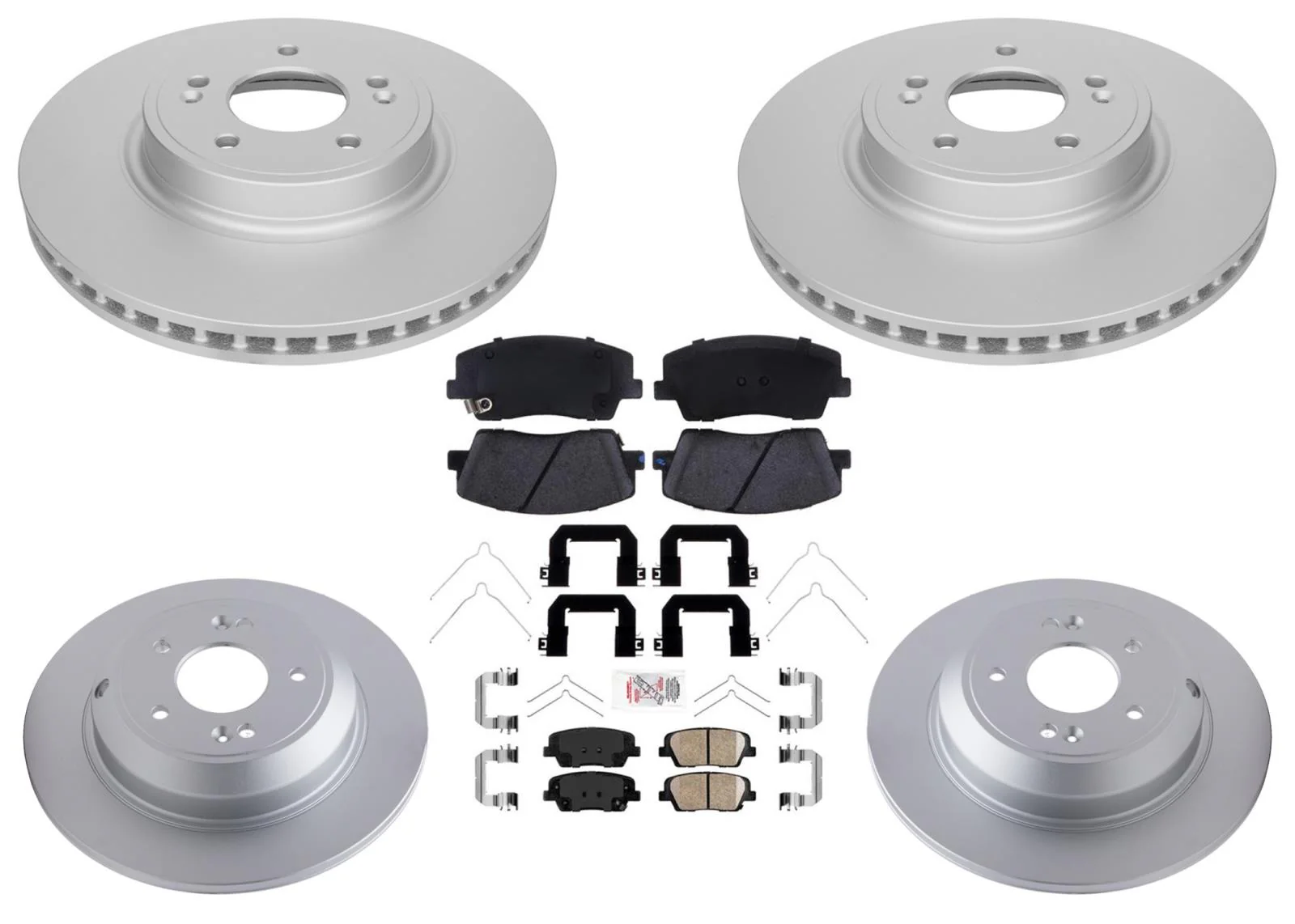 Coated Brake Disc Rotors Brake Pad Set for G70 Genesis 2019-2023 2.0L Automatic