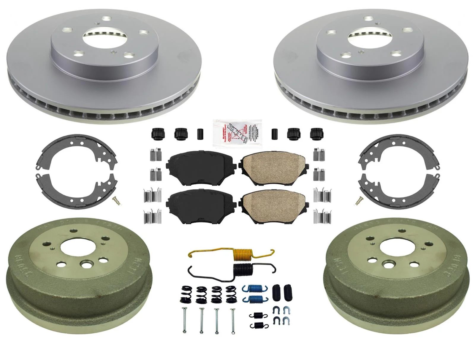Coated Brake Rotors & Brake Pads Brake Drums for Toyota Rav4 Rav-4 2001-2002