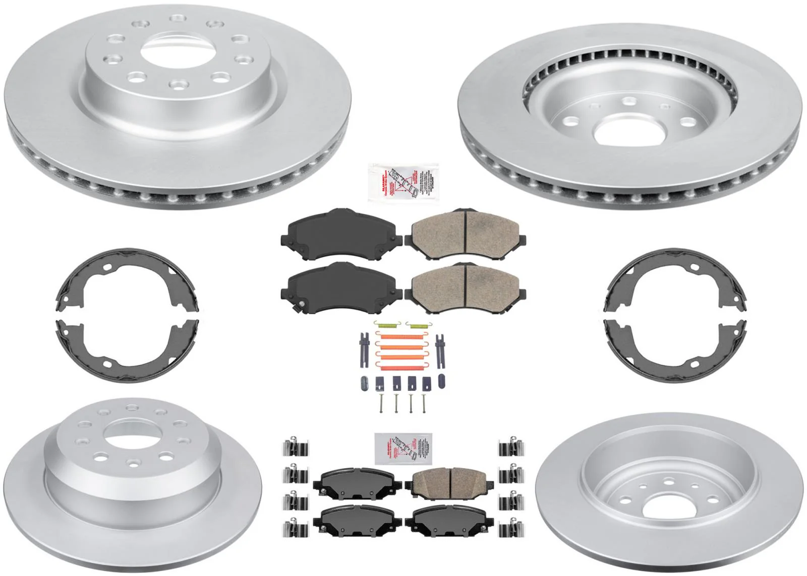 Coated Brake Rotors Brake Pads For 2018-2021 Jeep Wrangler Sport Sport S