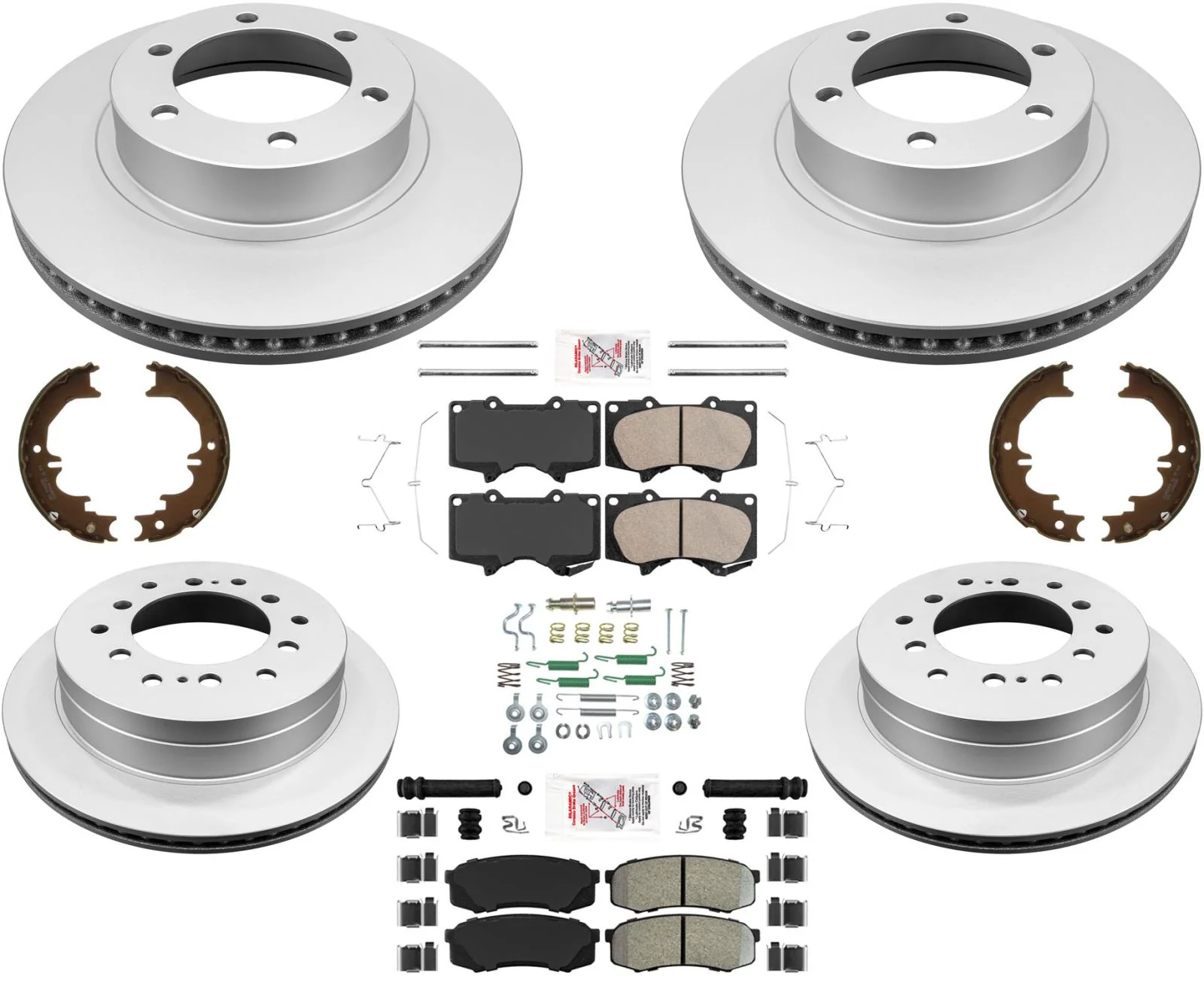 Coated Disc Brake Rotors Brake Pads Hardware Brake For FJ Cruiser 2007-2014