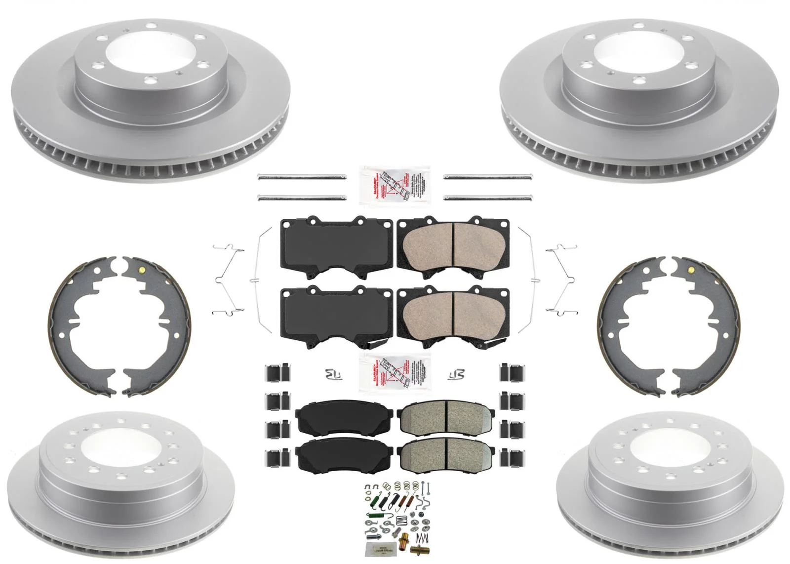 Coated Disc Brake Rotors Pads Hardware Brake For Toyota 4 Runner GX460 2010-2022