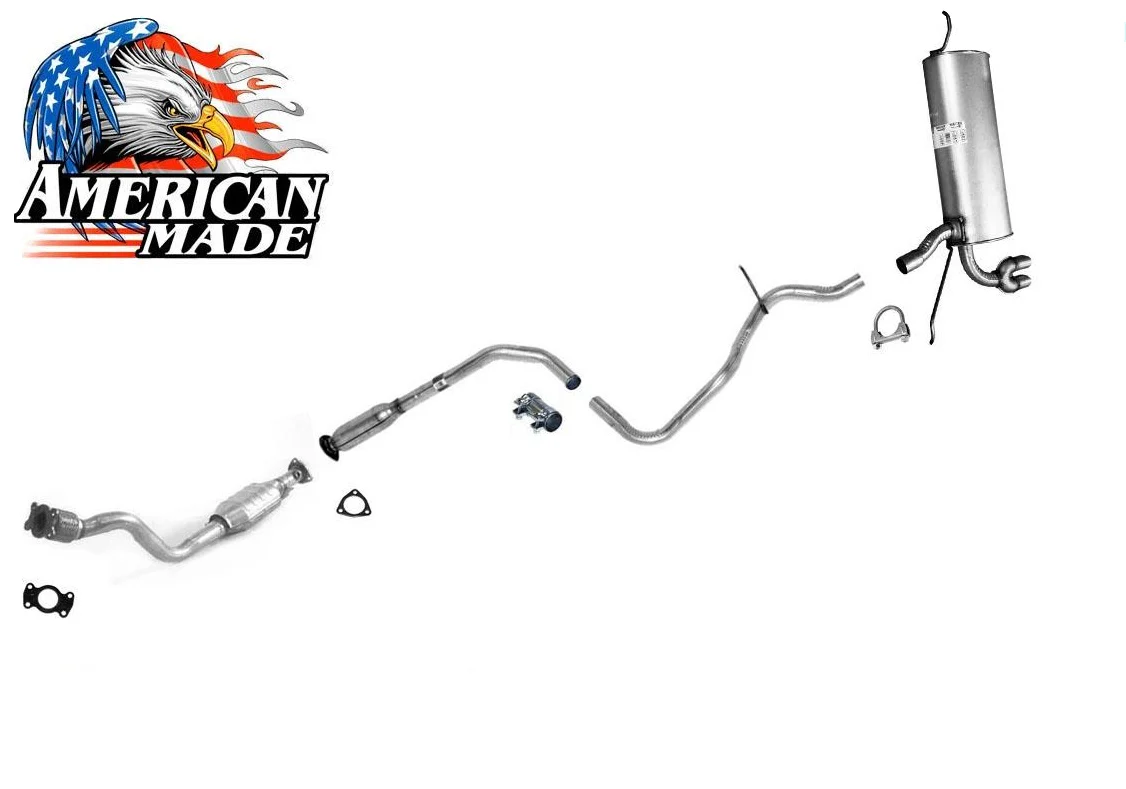 Complete Exhaust System MADE IN USA for Pontiac Grand Am 4 Bolt Flange 2.4L '99