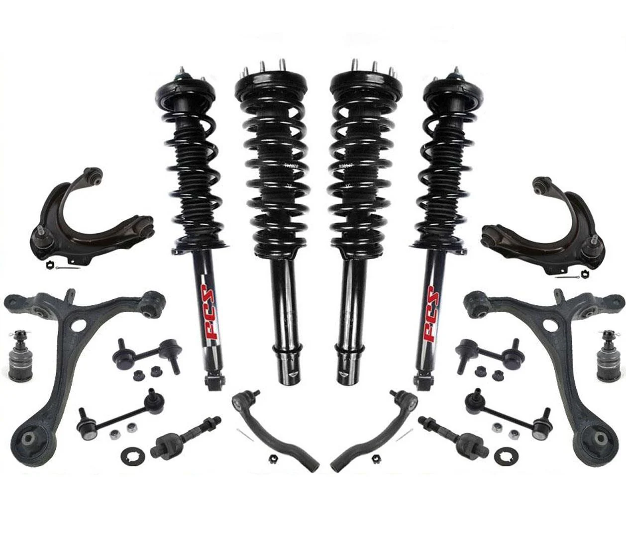 Complete Strut & Coil Spring Assem Control Arm Tie Rods For Acura TSX 18Pc 04-08