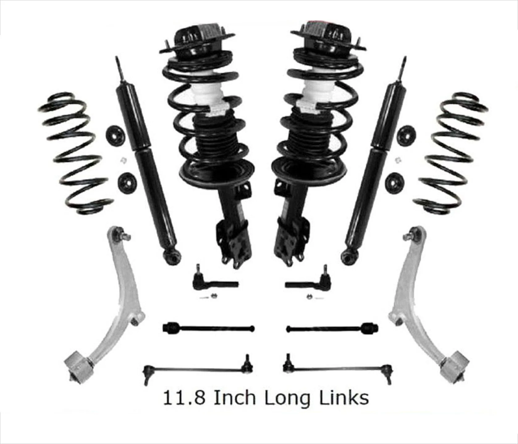 Complete Struts Assembly + Shocks & Coil Springs & Control Arms For 08-10 Malibu