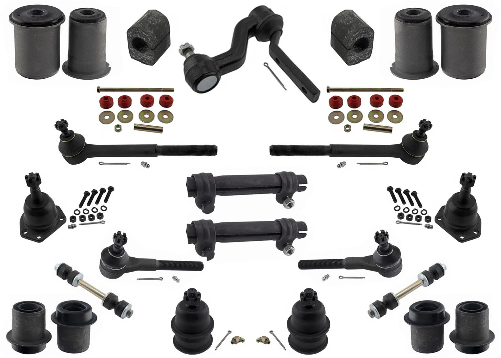 Cont Arm Bushings Ball Joints Tie Rods Idler Arm for Chevrolet Camaro 1968-1969