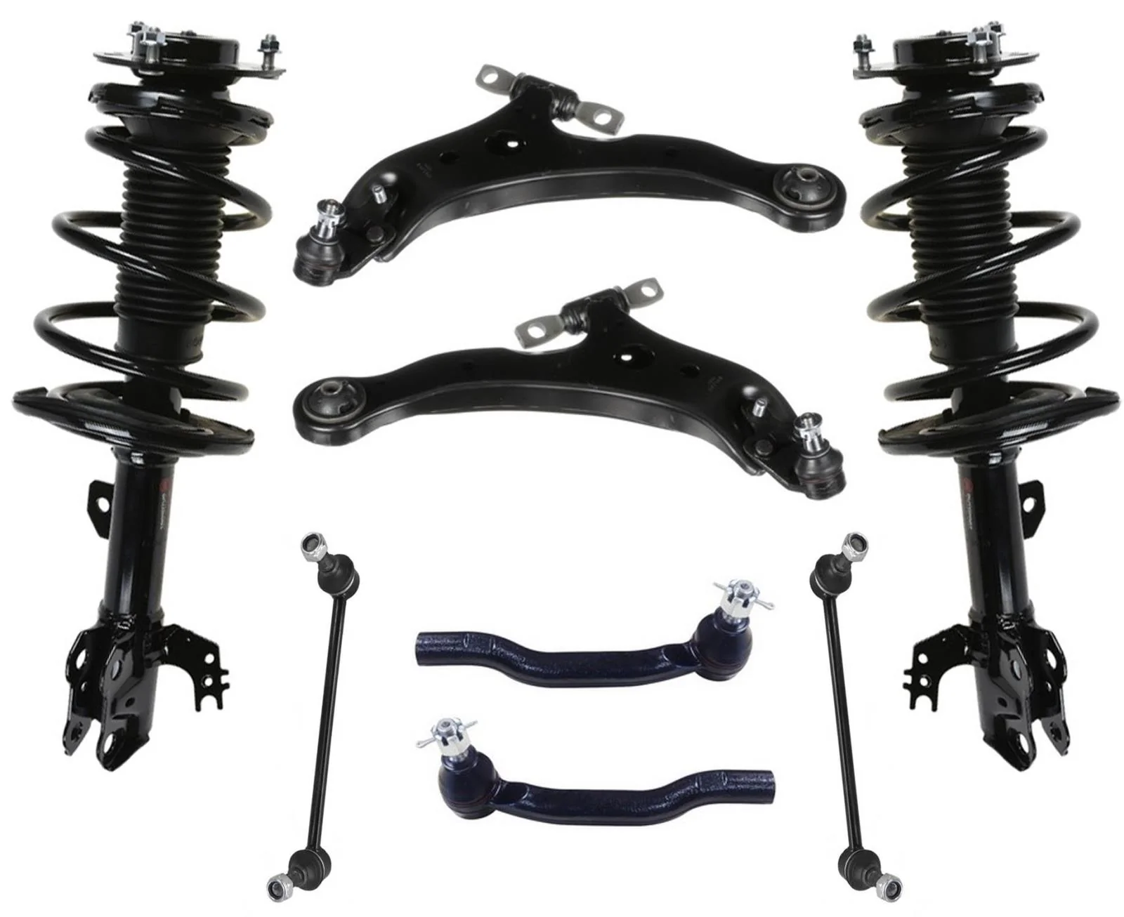 Control Arms Coil Spring Struts Sway Bar Links for 2013 2014 2015 Toyota Avalon