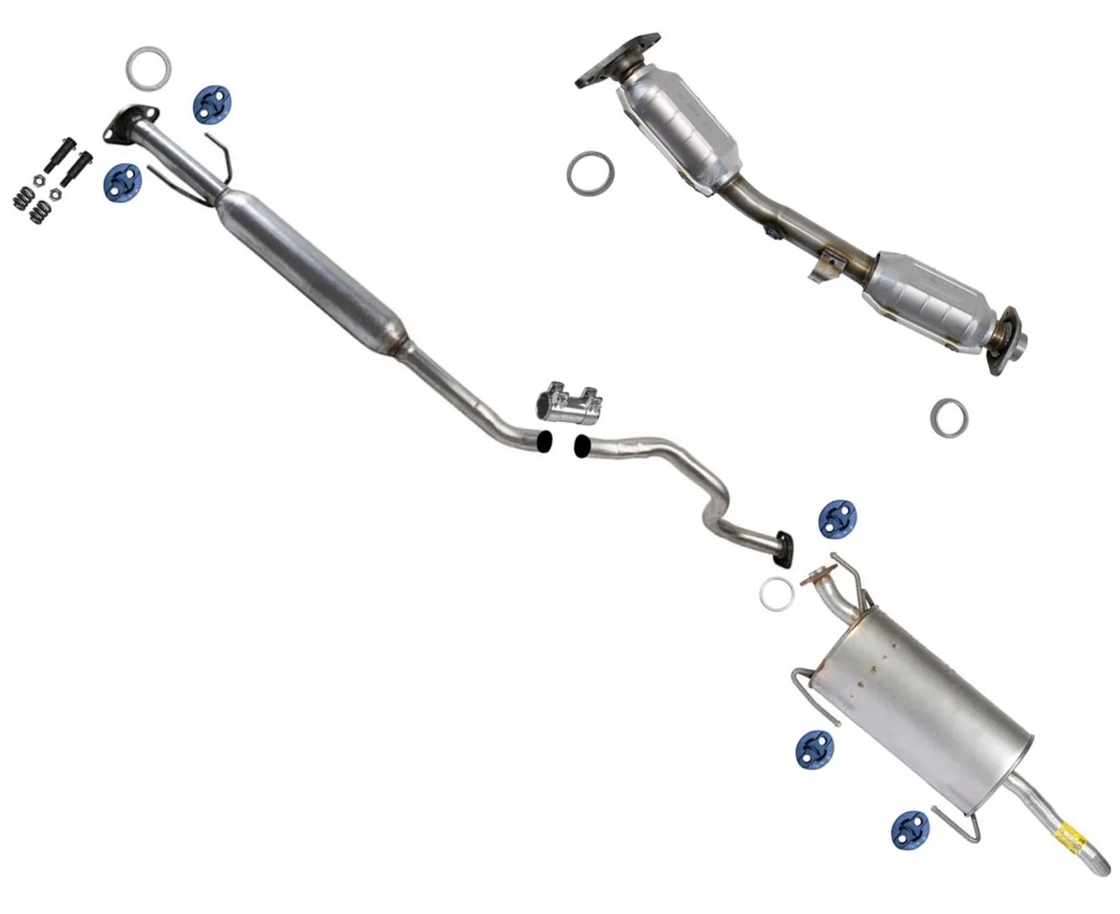 Converter Resonator & Muffler For Nissan Sentra 13-2018 1.8L Federal Emissions