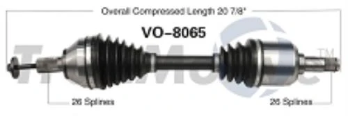 CV Axle Front Left VO-8065 For 07-13 C30 06-10 C70 WITH MANUAL TRANSMISSION