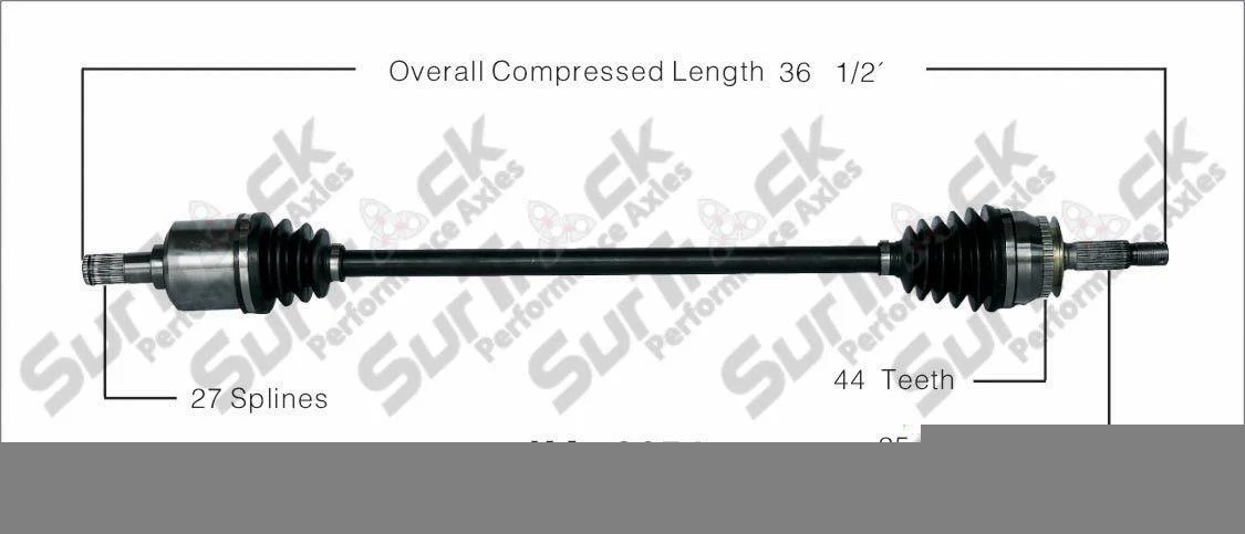 CV Axle Shaft- F/R SurTrack KA-8051 With 27 Spline Inboard Call Check