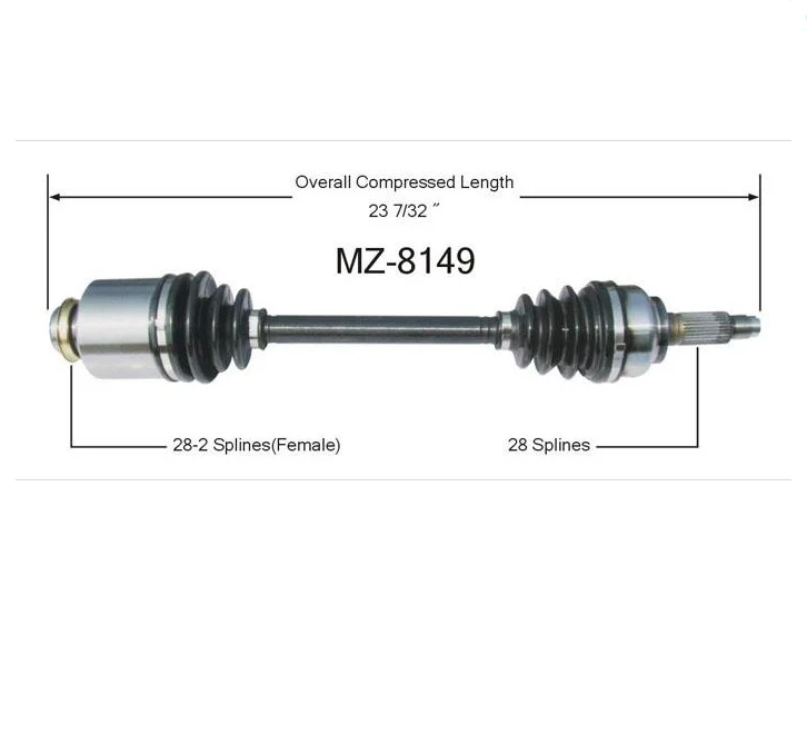 CV Axle Shaft- Front 06-11 Mazda 3 Passengers Side W Manual Transmission