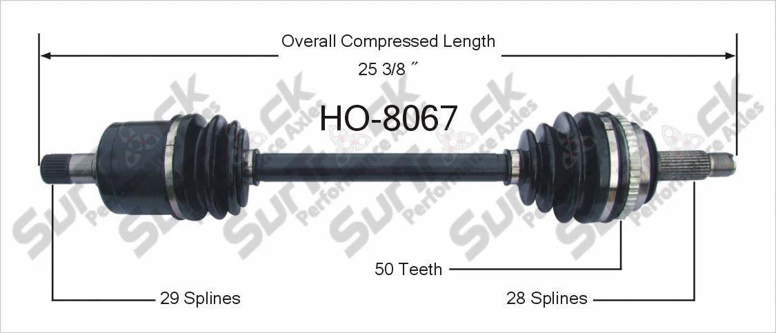 CV Axle Shaft- Front CV Axle Shaft SurTrack HO-8067 fits 86-90 Acura Legend
