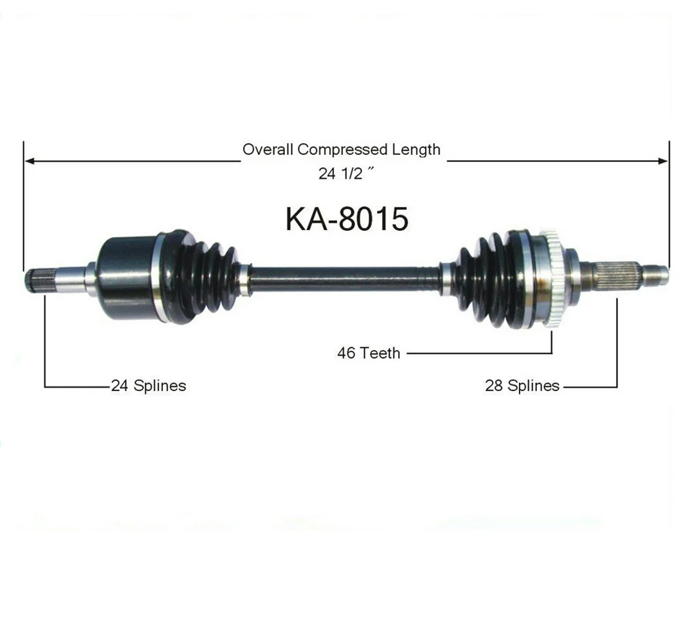 CV Axle Shaft- Front L KA-8015 Fits for 01-04 KIA Spectra 1.8L D/S Automatic