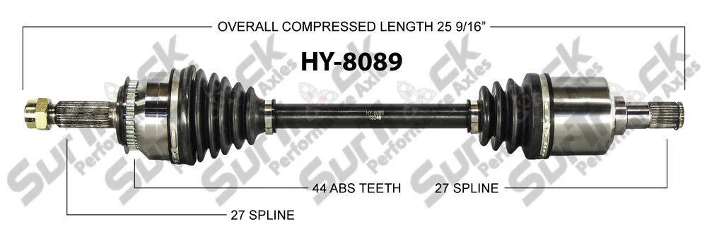 CV Axle Shaft- Front Left HY-8089 fits 03-08 Tiburon 5 Spped Manual Trans