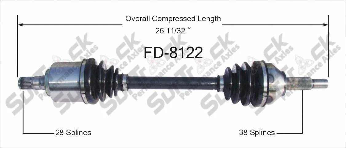 CV Axle Shaft- Ft Left 8122 Five Hundred With F21 6 Speed Auto CALL CUSTOMER