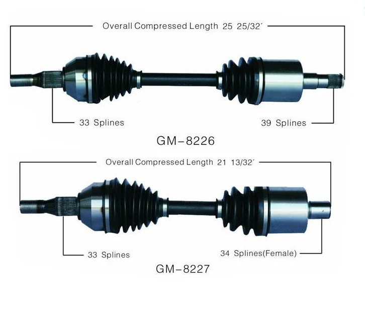 CV Drive Axle Shafts For Chevrolet Monte Carlo 5.3L SS 2006-2007 Impala SS 06-09