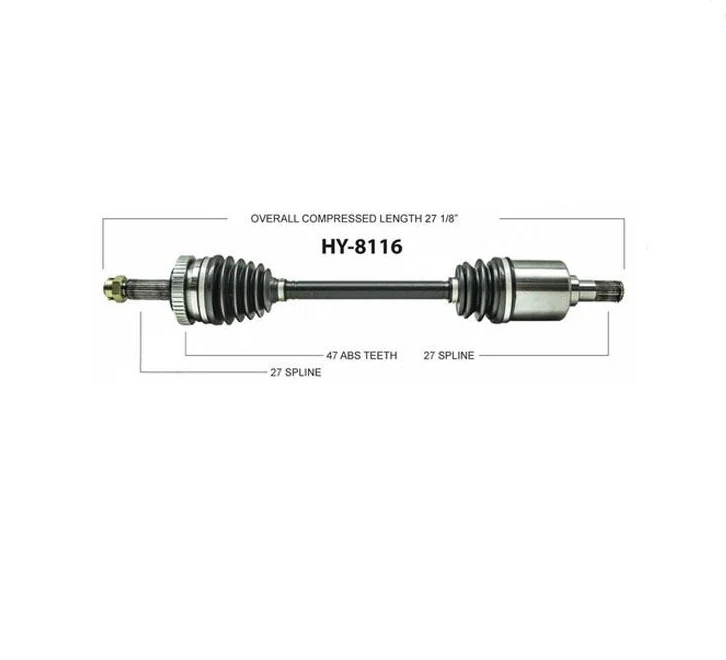 CV Axle Shaft- SurTrack HY-8116 fits 09-10 Hyundai Sonata Drivers Side