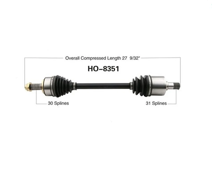 CV DRIVE AXLE SHAFT ASSEMBLY FRONT DRIVER SIDE FOR 10-13 ACURA TL MANUAL TRANS