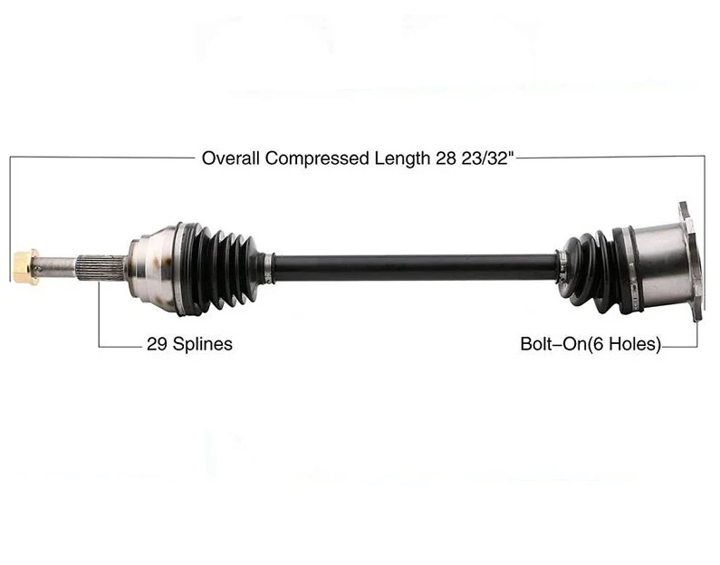 CV DRIVE AXLE SHAFT ASSEMBLY REAR DRIVER SIDE FOR 2003-2008 INFINITI FX35