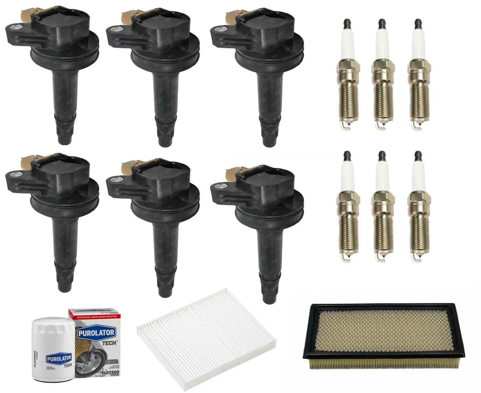 Direct Ignition Coils Platinum Spark Plugs for 13-19 Ford Explorer 3.5L Turbo